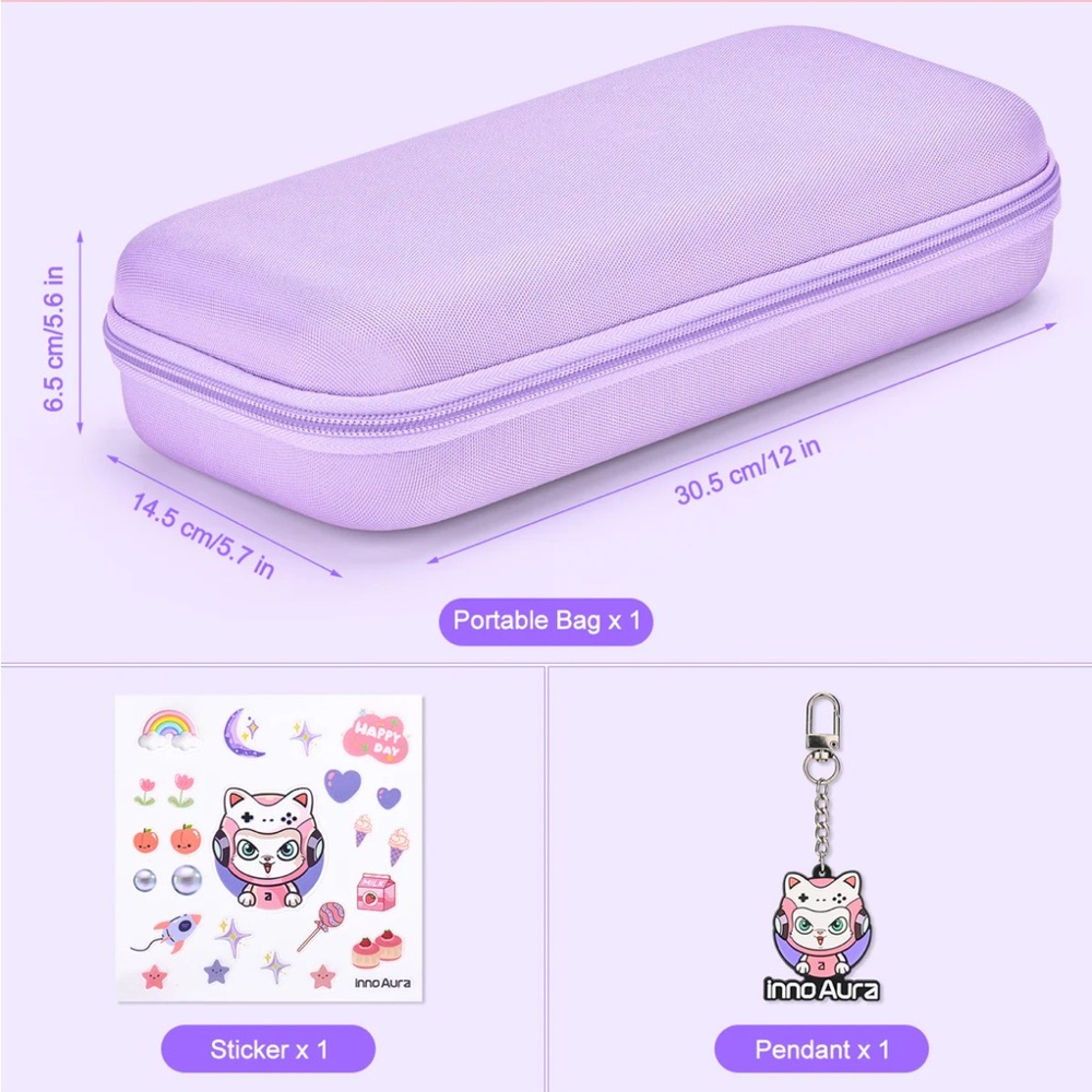 innoAura Switch 2 Carrying Case for NS Switch 2 (2025), Purple - Picture 2 of 10